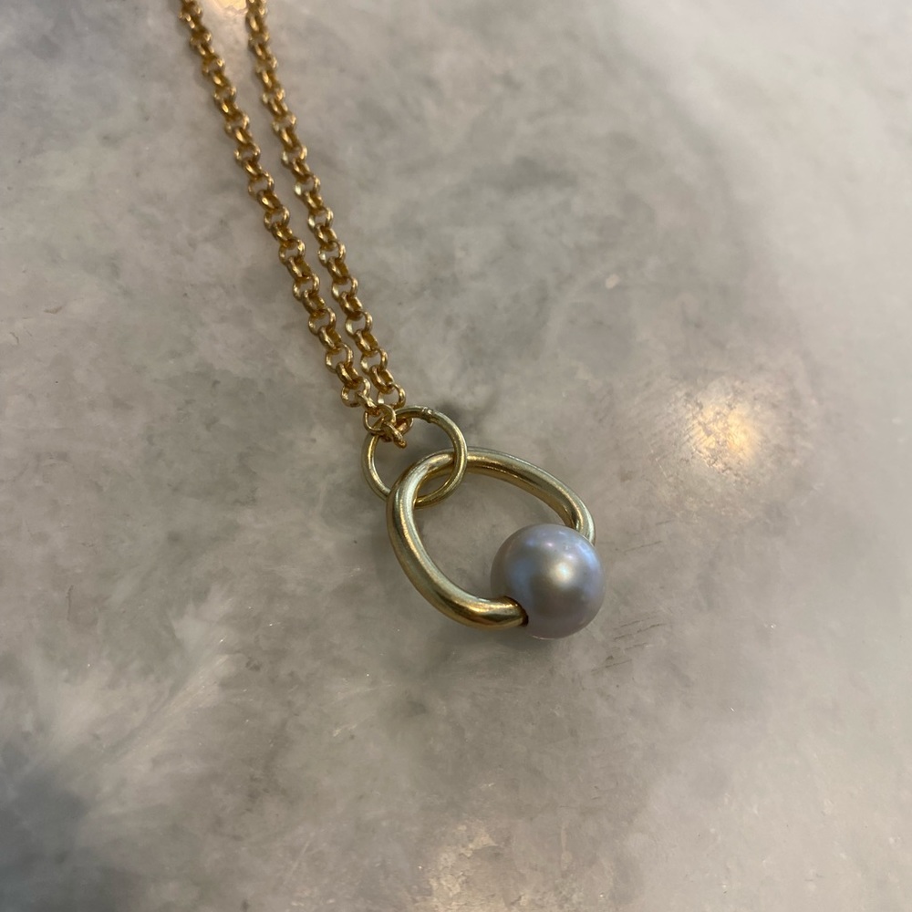 Sliver pearl necklace - Picture 4 of 4